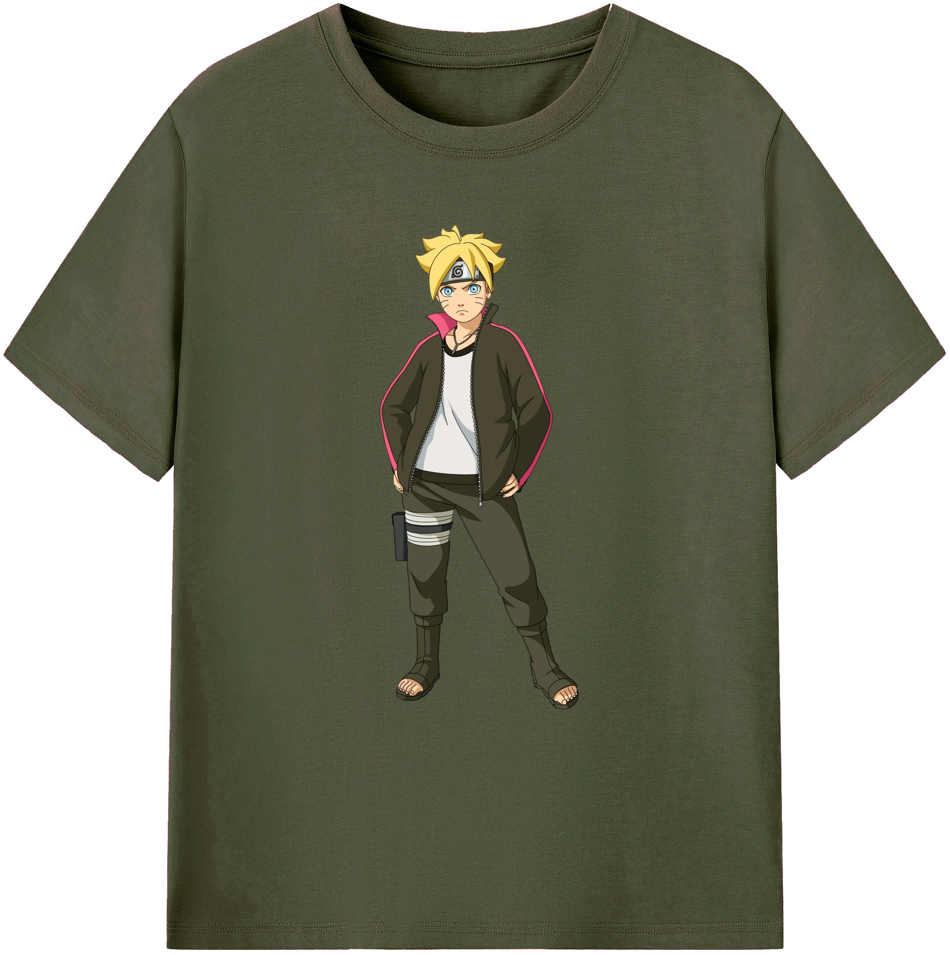 （画像用） NARUTO -ナルト- うずまき ボルト Uzumaki Boruto 綿100％ メンズ半袖Tシャツ｜肌触りやわらか＆通気性